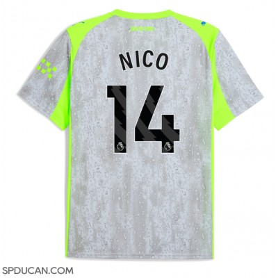 Muški Nogometni Dres Manchester City Nico Gonzalez #14 Rezervni 2025-26 Kratak Rukav Muški Nogometni Dres Manchester City Nico Gonzalez #14 Rezervni 2025-26 Kratak Rukav